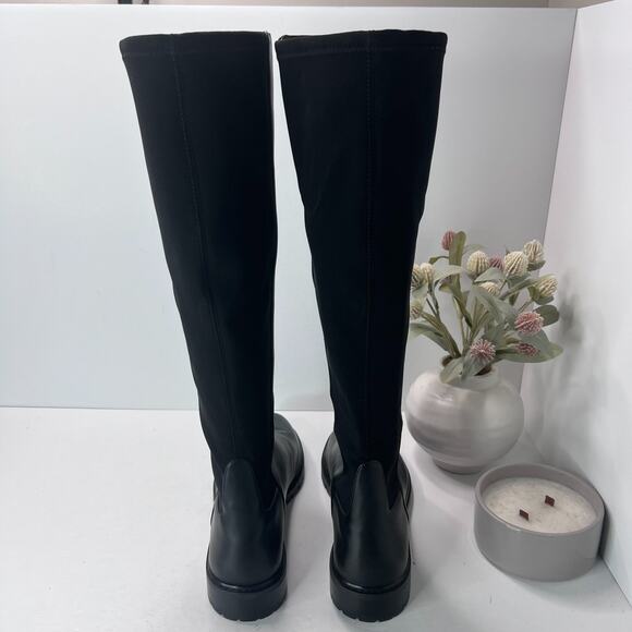 Stuart Weitzman City Stretch Leather Knee High Boots Black Women's 12B Tried On - Picture 4 of 9
